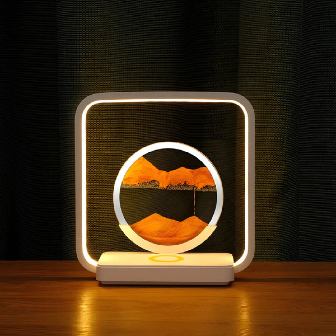SandAura | 3D LED Night Lamp with Flowing Sand Art