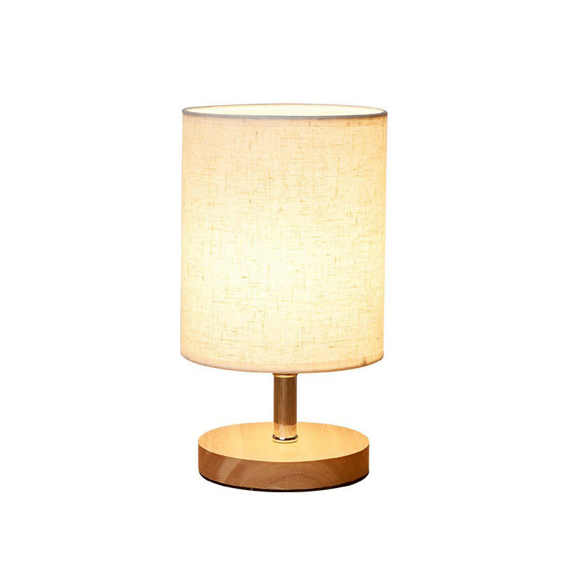 LinenWood Minimalist Table Lamp – Natural Wooden Base & Linen Shade for Warm, Modern Lighting
