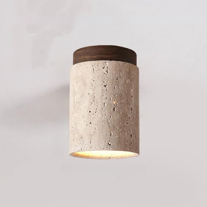 ÉclatPierre – Elegant Travertine Recessed LED Light