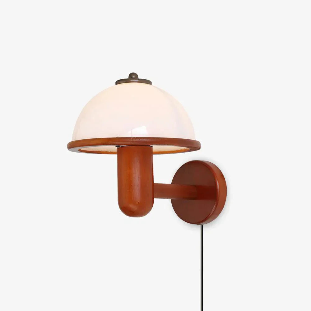 NordShroom | Wooden Wall Lamp in Scandinavian Mushroom Style