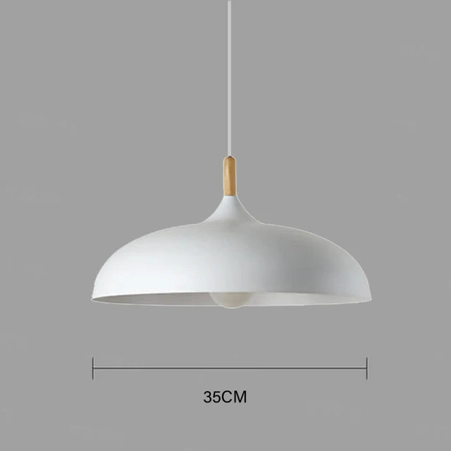 NordicOak Scandinavian Oak Ceiling Light – Modern LED Pendant Lamp