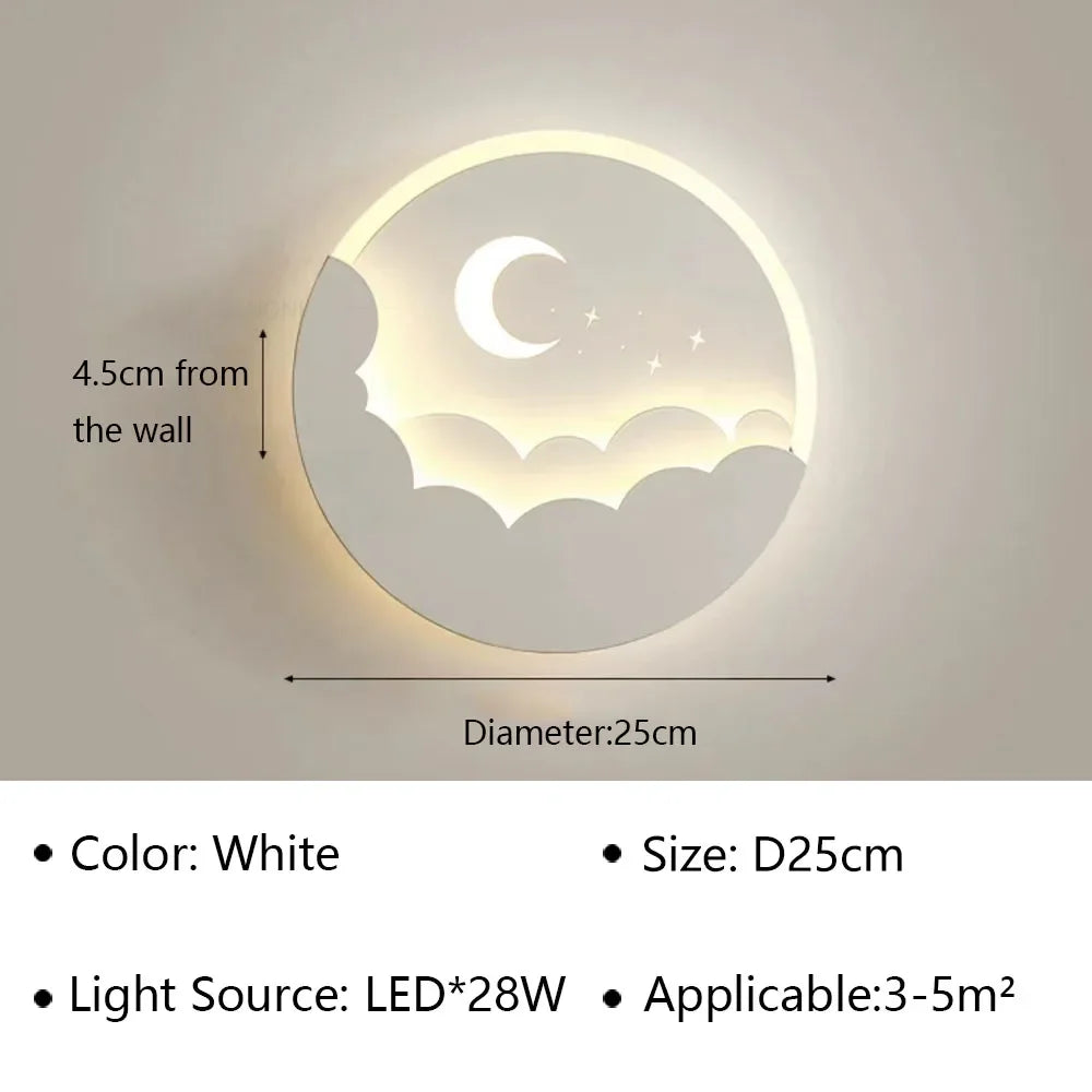 Magical LED Wall Lamp – Moon & Stars Night Light
