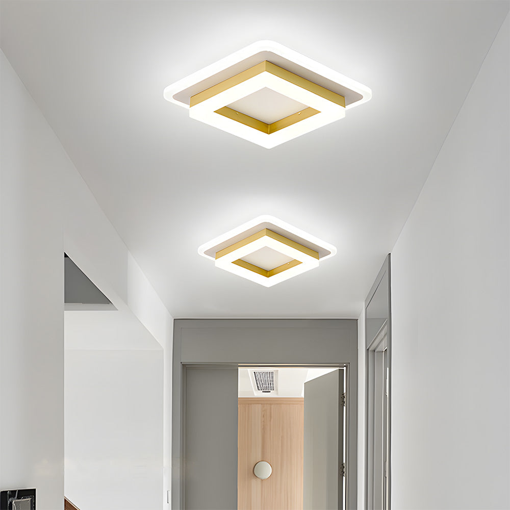 Slim Square Modern LED Ceiling Light – Minimalist Flush-Mount for Soft Ambient Lighting