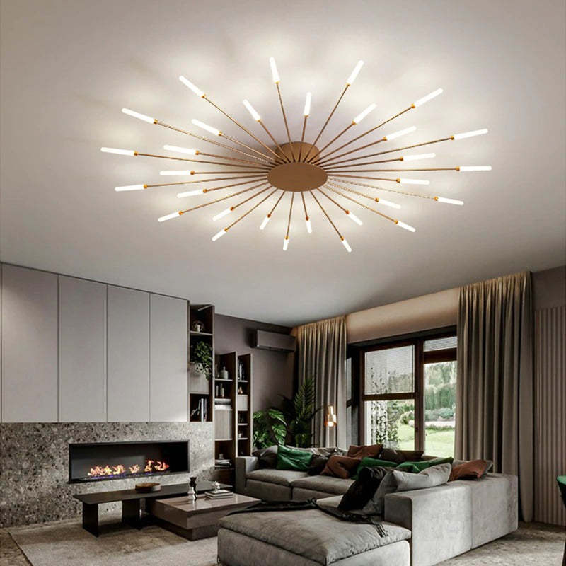 Modern Firework-Style Ceiling Light – Decorative LED Lighting for Living Room, Bedroom & Dining