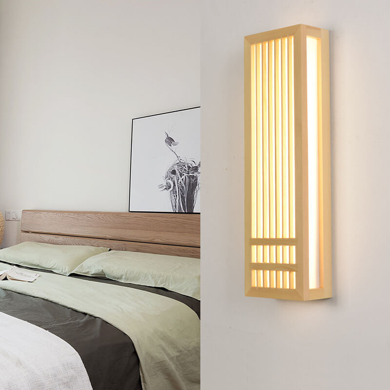 ShizuLight | Japanese Wooden LED Wall Lamp – Minimalist Zen-Inspired Lighting