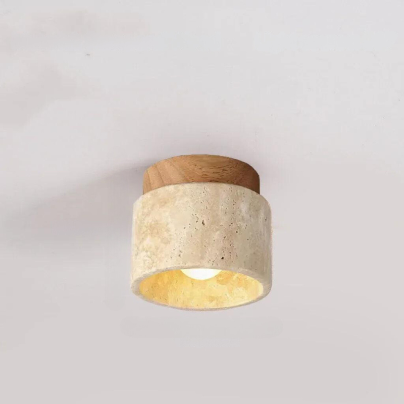 ÉclatPierre – Elegant Travertine Recessed LED Light