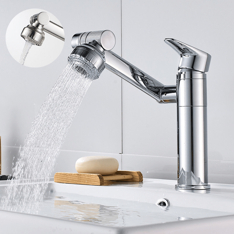 FLEXISPOUT – Flexible 360° Basin Tap with Spray Function