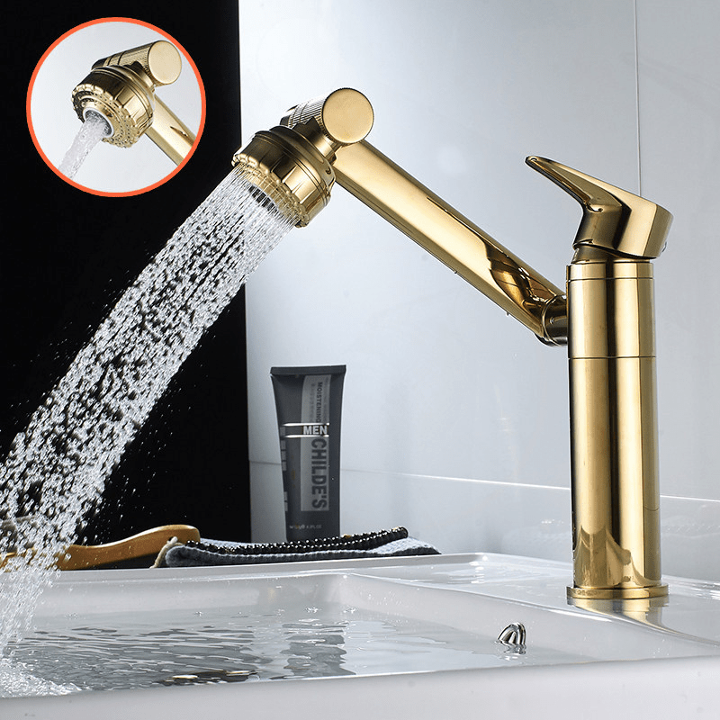 FLEXISPOUT – Flexible 360° Basin Tap with Spray Function
