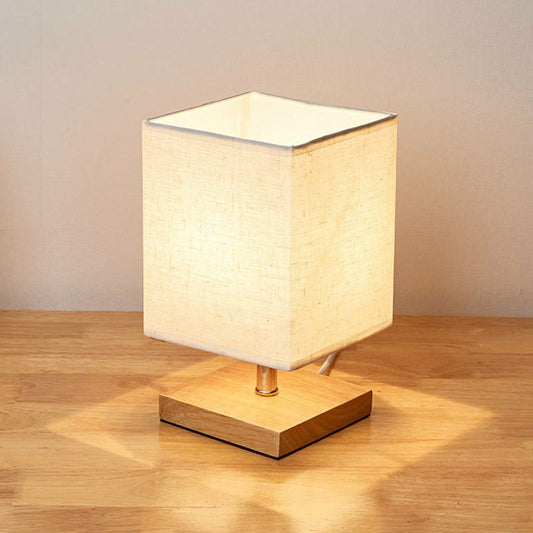 LinenWood Minimalist Table Lamp – Natural Wooden Base & Linen Shade for Warm, Modern Lighting