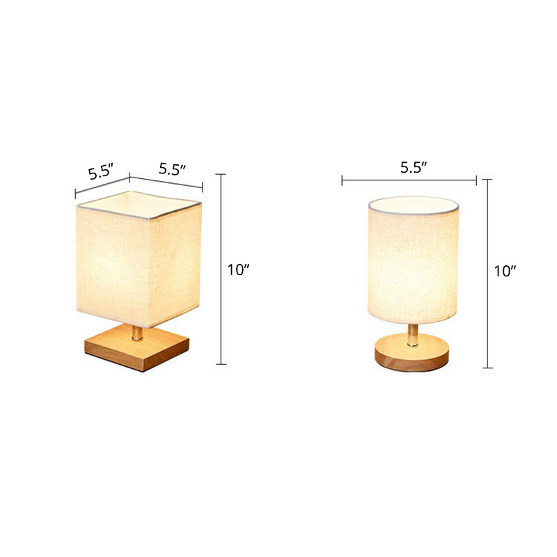 LinenWood Minimalist Table Lamp – Natural Wooden Base & Linen Shade for Warm, Modern Lighting
