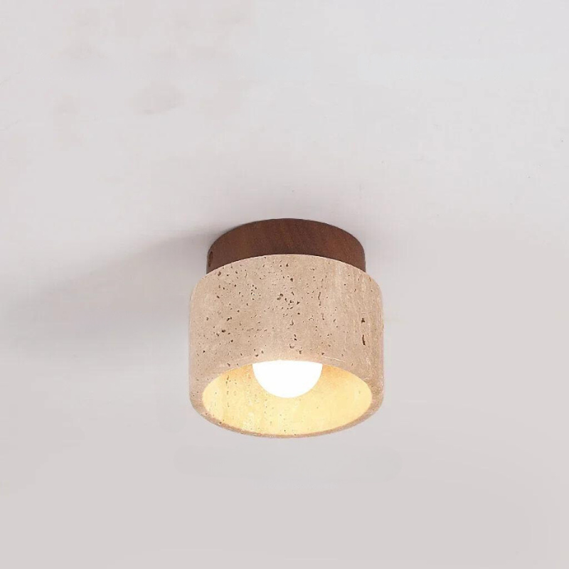 ÉclatPierre – Elegant Travertine Recessed LED Light