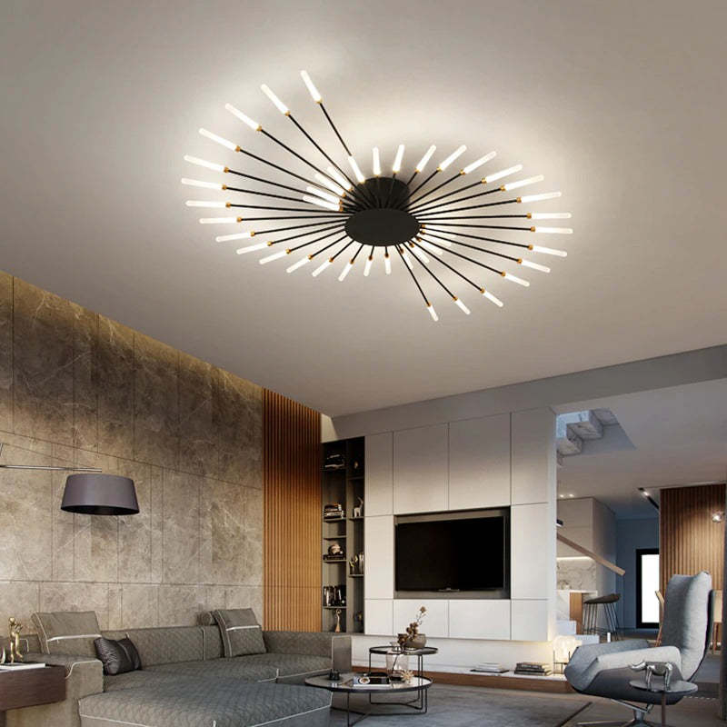Modern Firework-Style Ceiling Light – Decorative LED Lighting for Living Room, Bedroom & Dining