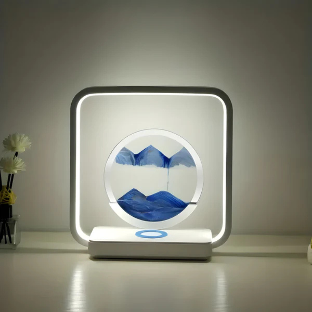 SandAura | 3D LED Night Lamp with Flowing Sand Art