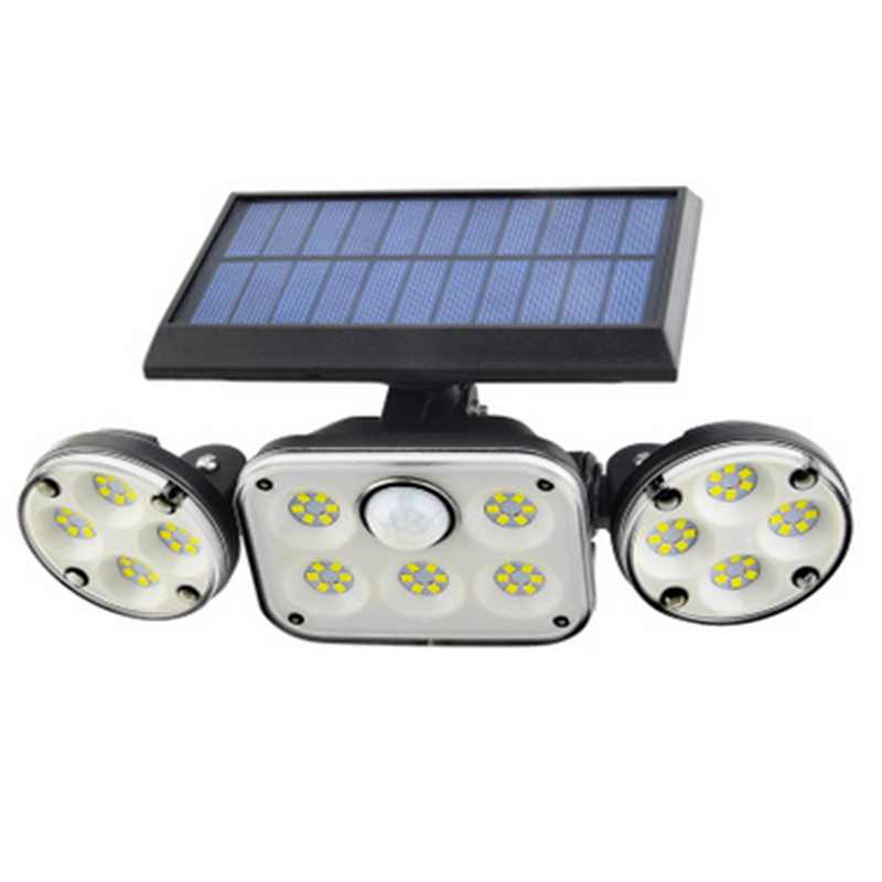 Solar LED Floodlight with Motion Sensor – 3-Head Outdoor Security Lighting for Garden, Driveway & Garage