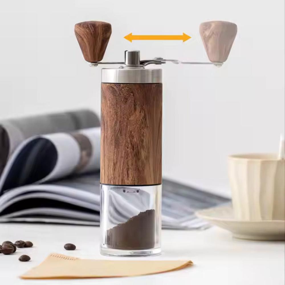 Brewora | Handcrafted Wooden Coffee Grinder – Adjustable Manual Mill for Freshly Ground Coffee