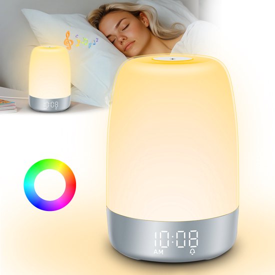 Aurora Wake-Up Light with Natural Sounds – Gentle Sunrise Alarm Clock for a Refreshing Start