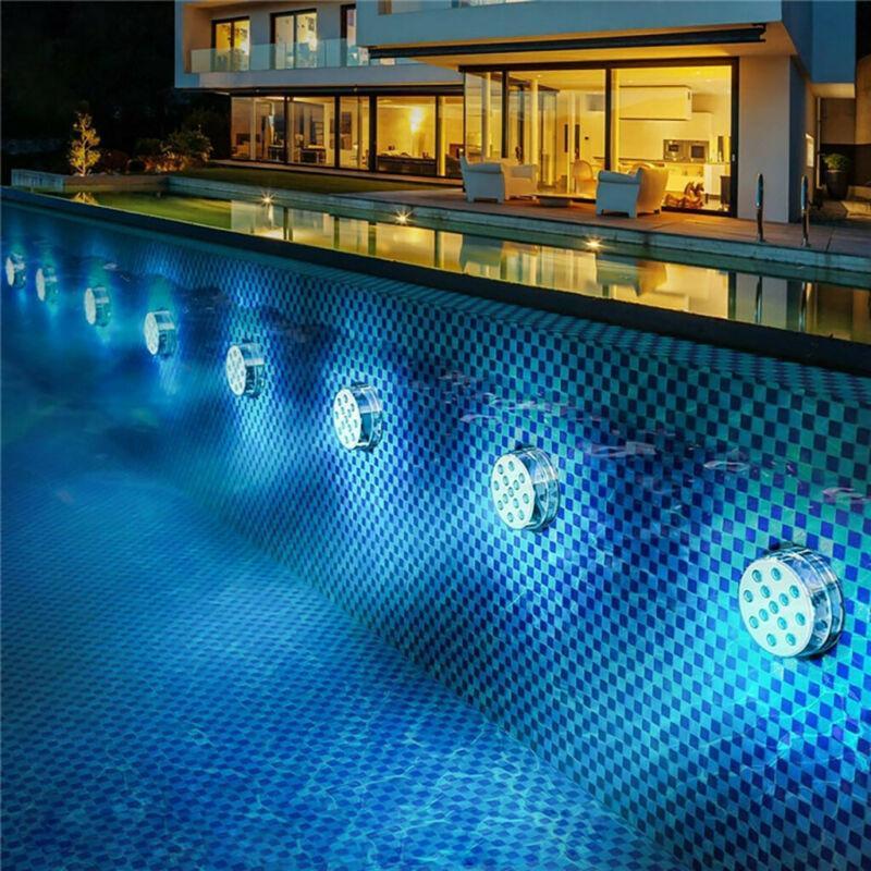 Remote Control Waterproof LED Pool Light – Magnetic & Suction Submersible RGB Lamp
