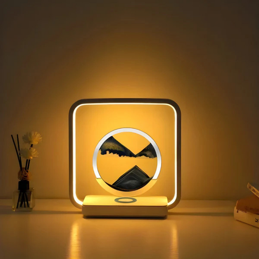 SandAura | 3D LED Night Lamp with Flowing Sand Art