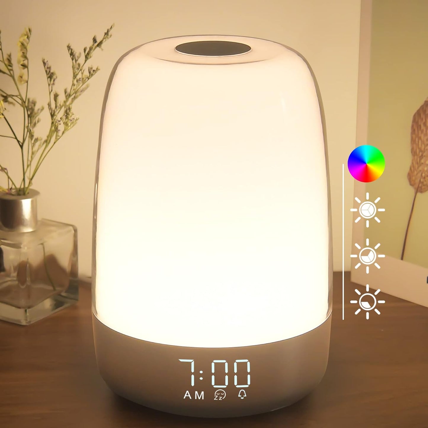 Aurora Wake-Up Light with Natural Sounds – Gentle Sunrise Alarm Clock for a Refreshing Start