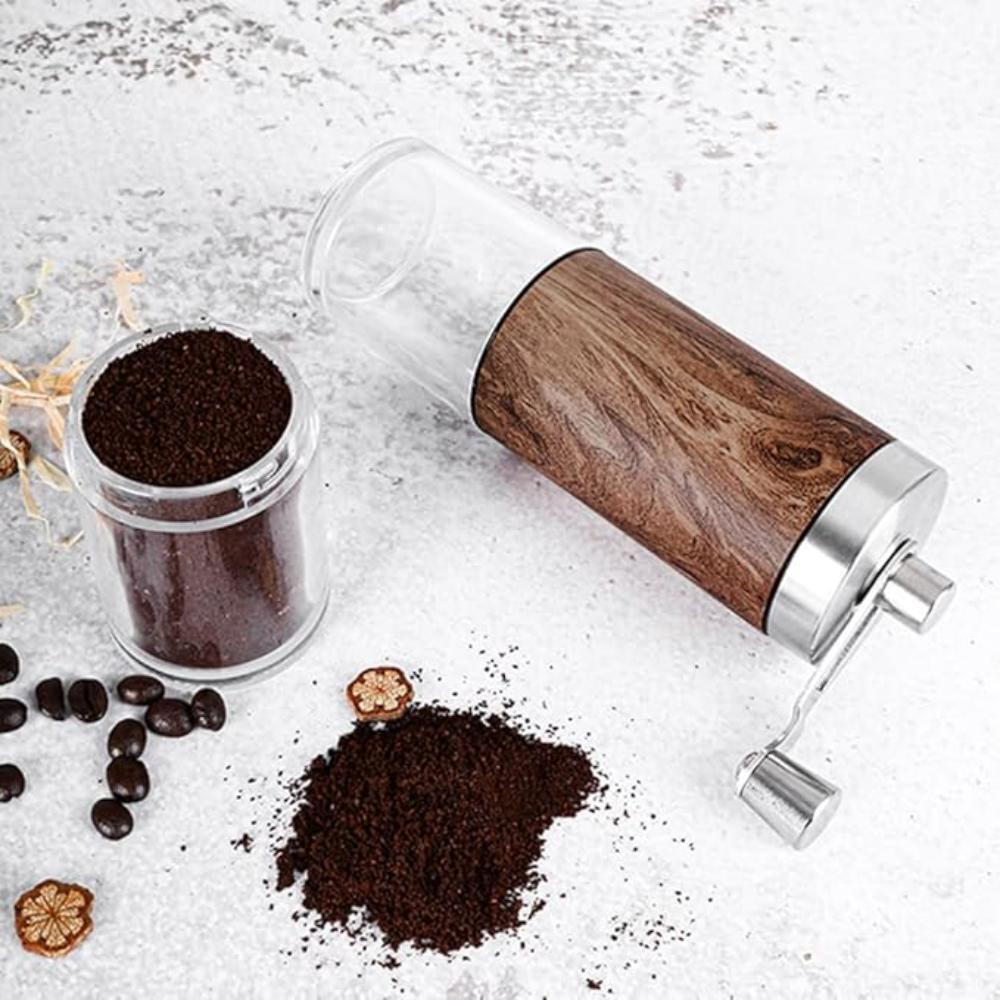 Brewora | Handcrafted Wooden Coffee Grinder – Adjustable Manual Mill for Freshly Ground Coffee
