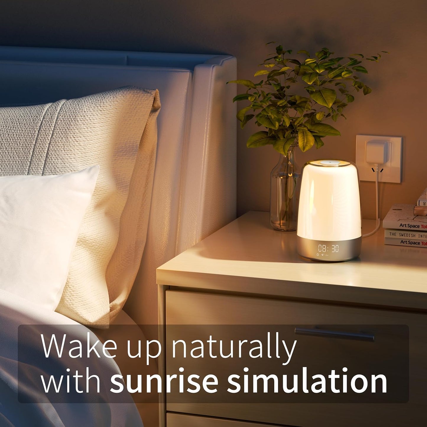 Aurora Wake-Up Light with Natural Sounds – Gentle Sunrise Alarm Clock for a Refreshing Start