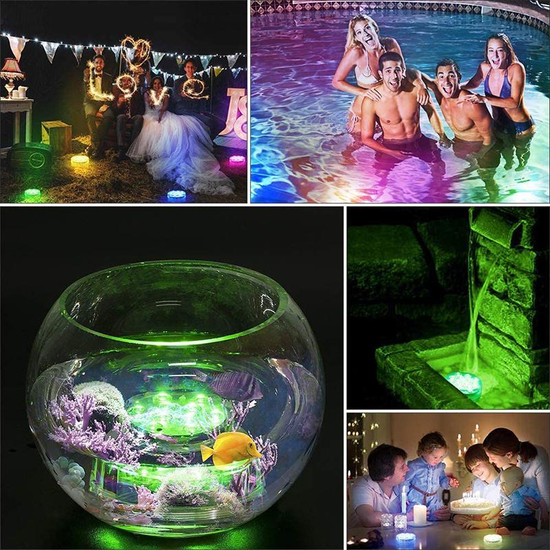 Remote Control Waterproof LED Pool Light – Magnetic & Suction Submersible RGB Lamp