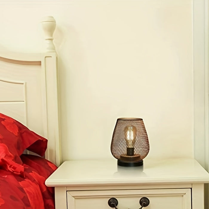 AuroraMesh Table Lamp Set – Industrial Style with Warm Ambient Lighting