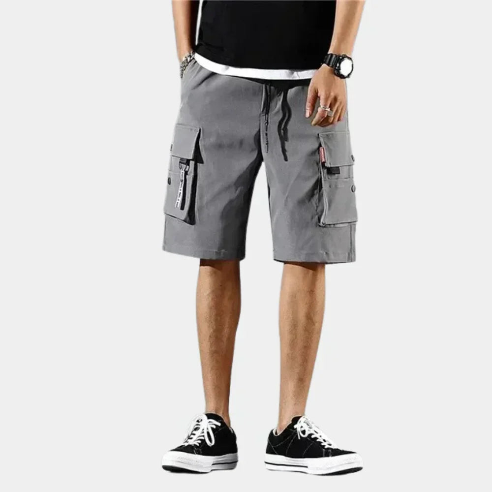 Men’s Cotton Cargo Shorts – Loose Fit with Pockets