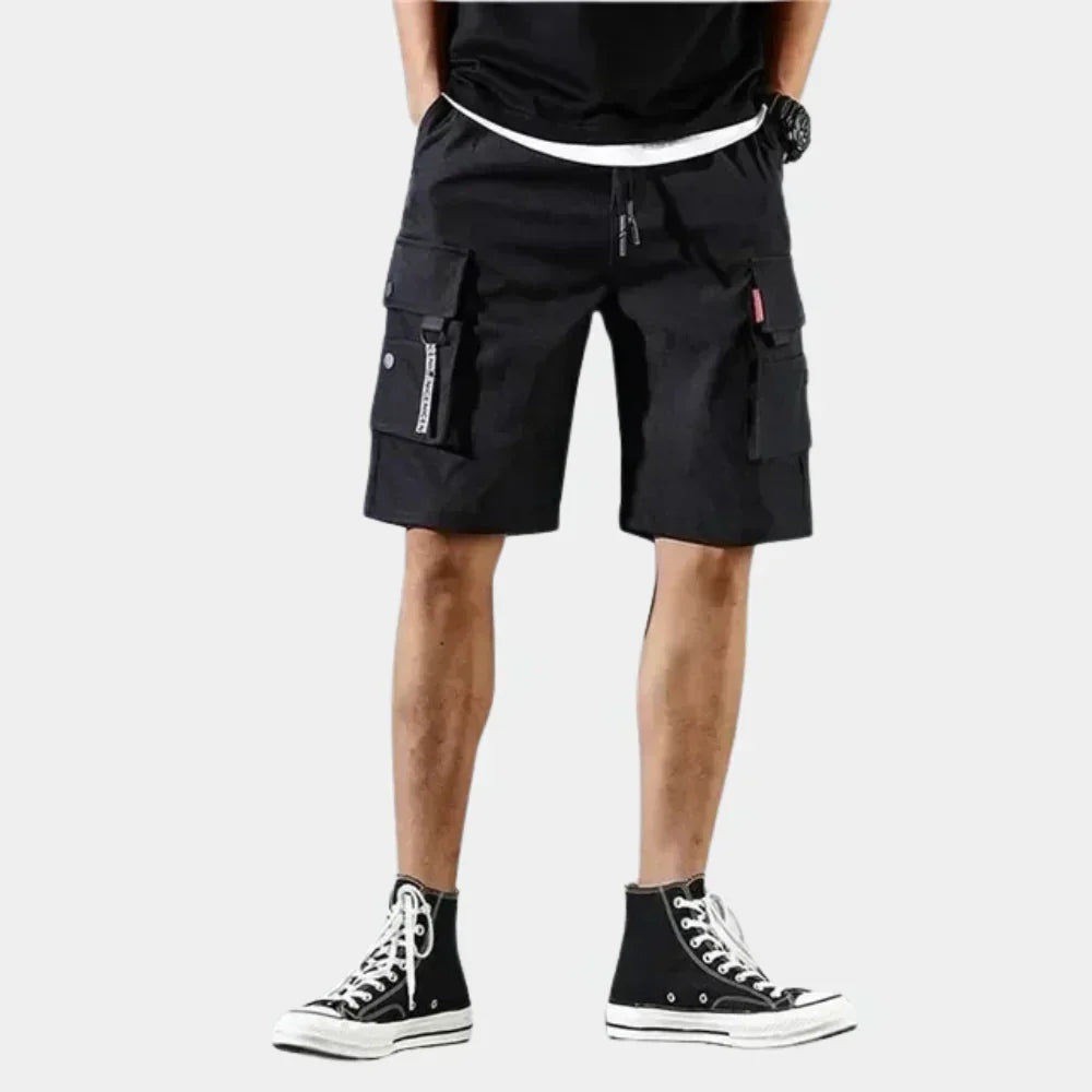 Men’s Cotton Cargo Shorts – Loose Fit with Pockets
