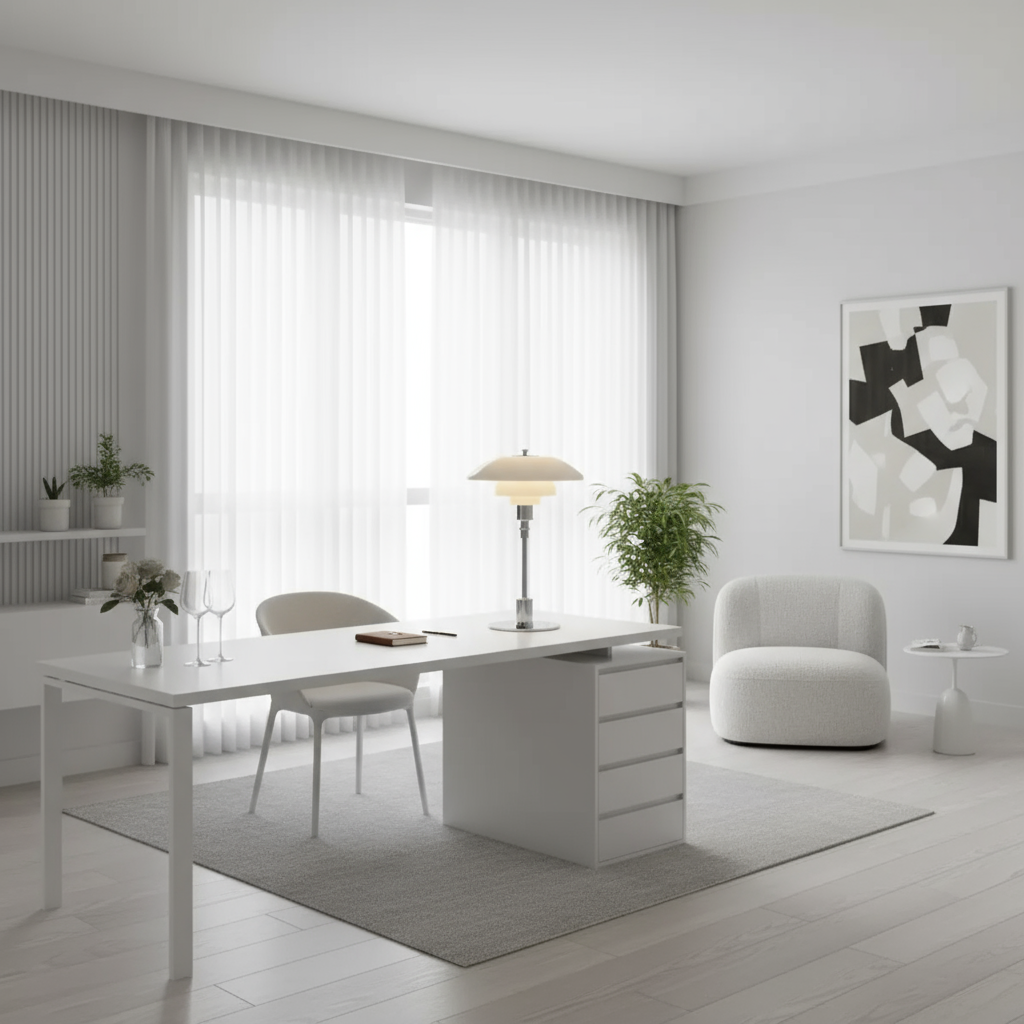 Scandinavian Dimmable Table Lamp – Modern Danish Designer Iron & Glass Lamp