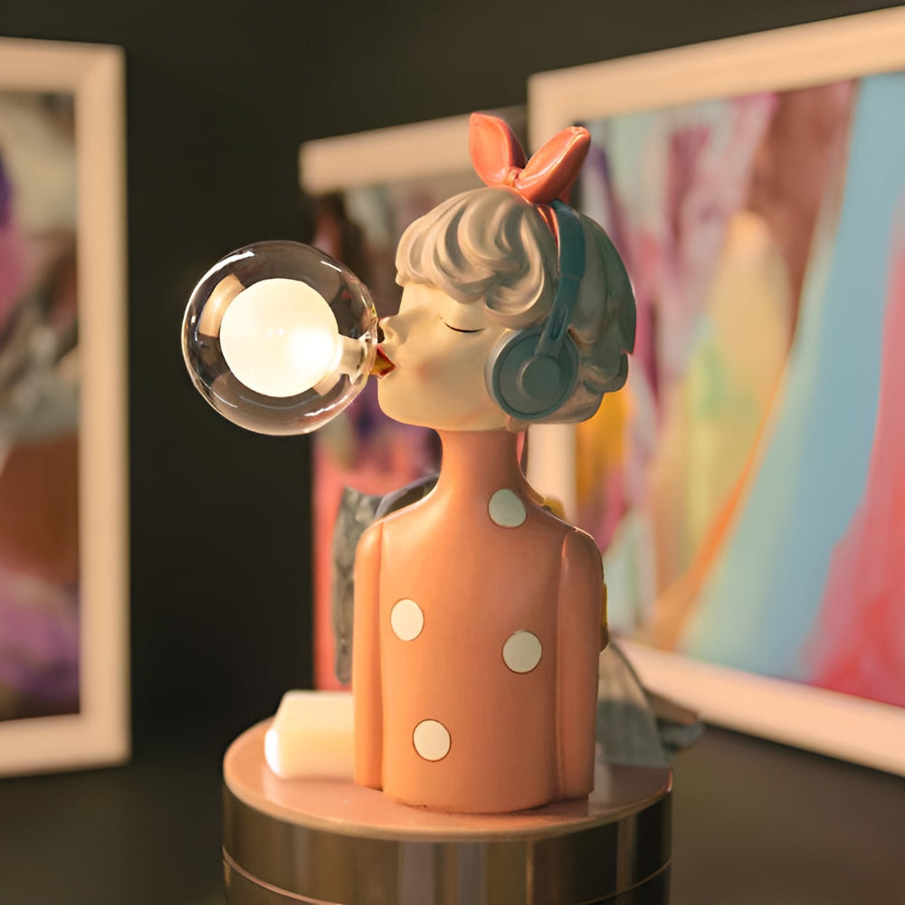 BubbleFairies Table Lamp – Enchanting Quartet Cartoon Girl Figurine Light