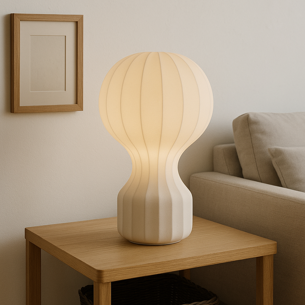 Silka | Wabi Sabi Silk Table Lamp – Warm LED Light