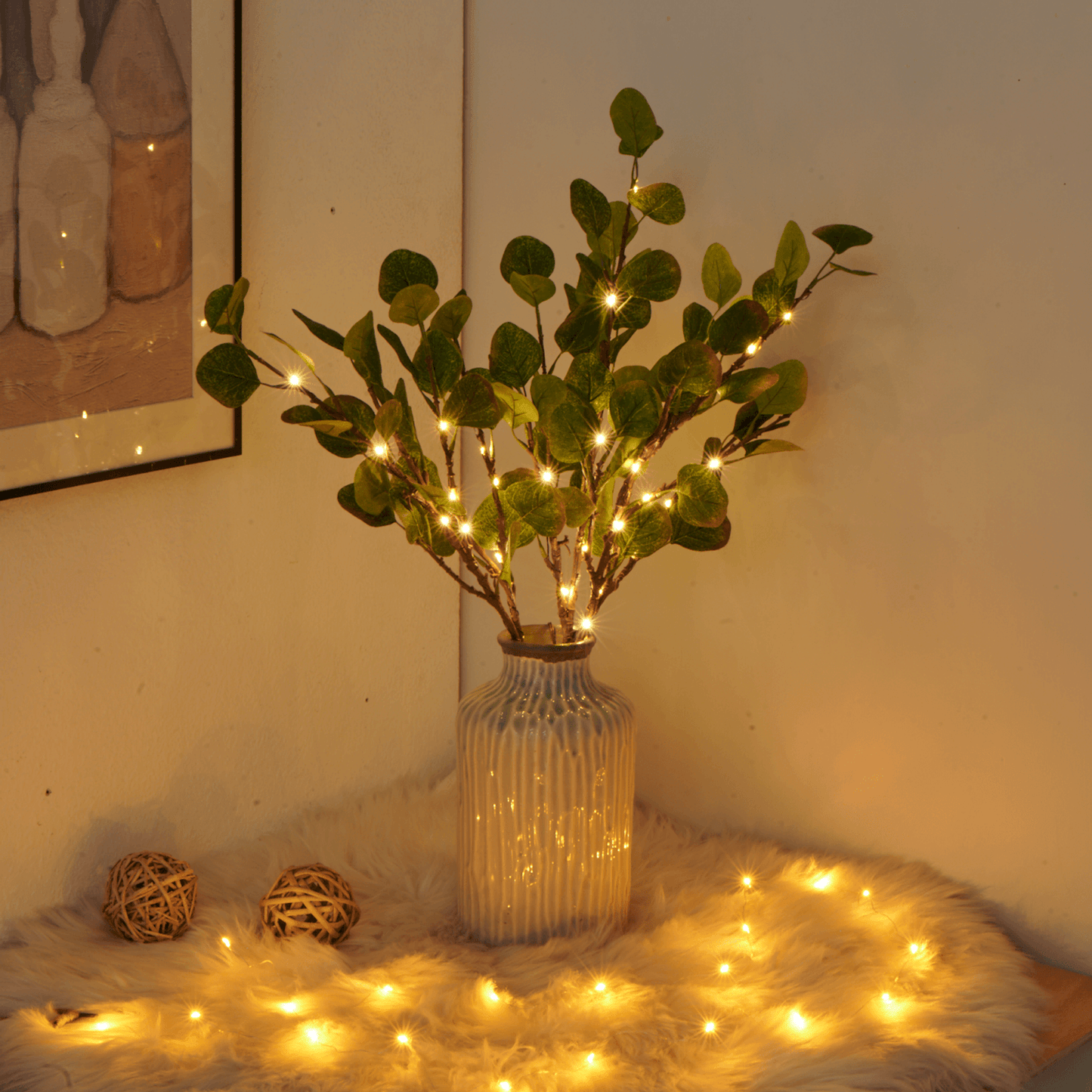 LumiVista Magical Olive Branch String Light – 70cm Elegant LED Decoration