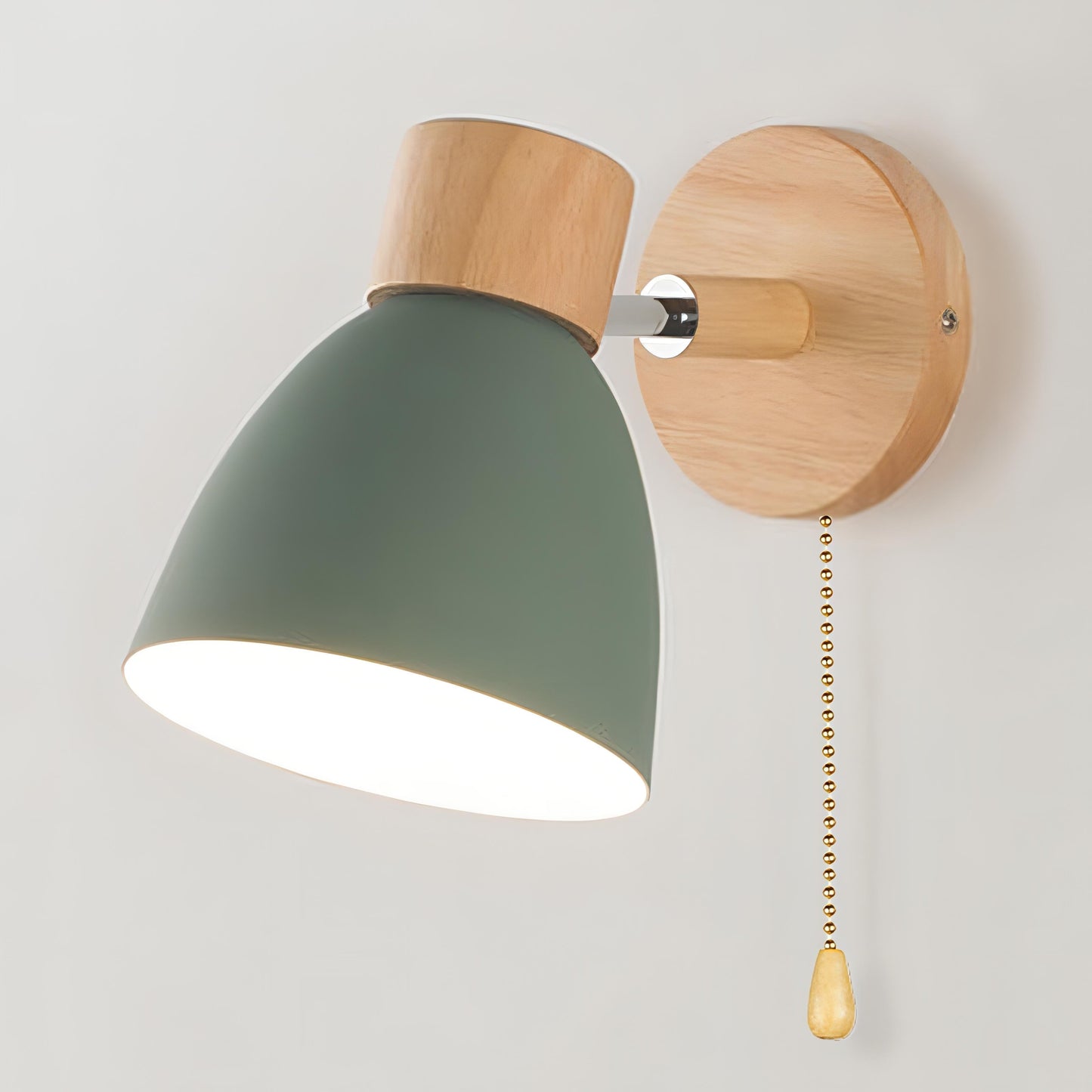 Scandinavian Inspired Wall Light with Easy Pull Switch