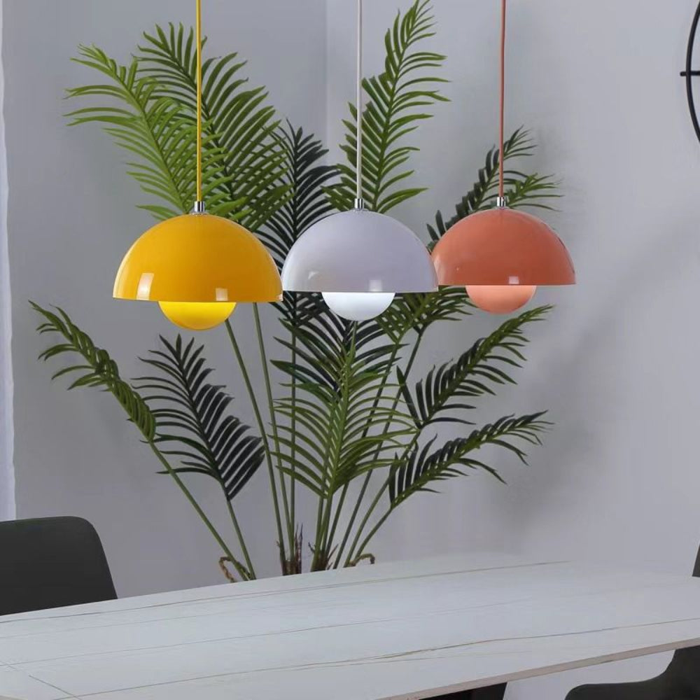 Half-Circle Colourful Chandelier – Modern Scandinavian Ceiling Light for Dining, Living & Office