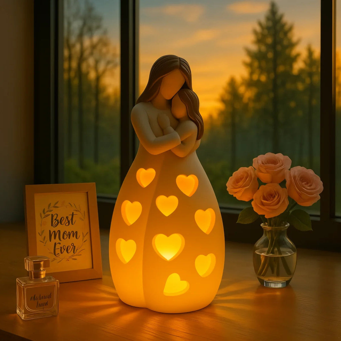 Heart of Mum Ambient Lamp – Warm LED Light for Home & Gift Decor