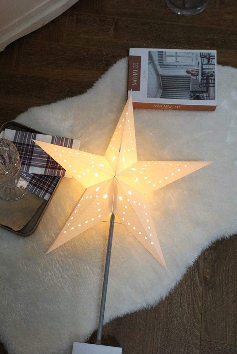 StellarGlow | Radiant LED Star Table Lamp – Wooden Base Ambient Light for Bedroom & Living Room Décor