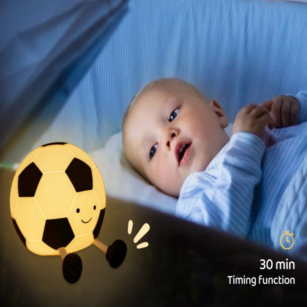 LumoKick – Rechargeable Silicone Football Night Light with 3 Brightness Levels