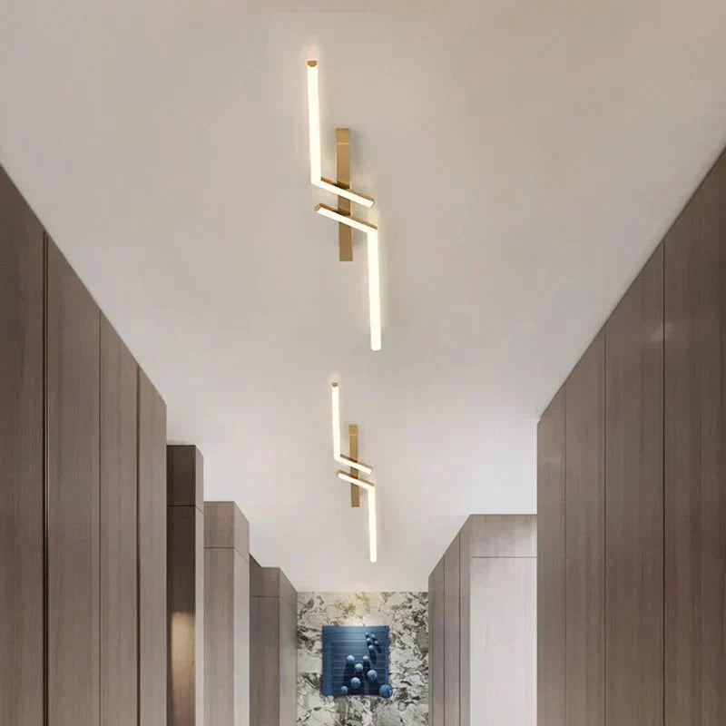 Modern Flush-Mounted LED Line Ceiling Light – Minimalist & Energy Efficient