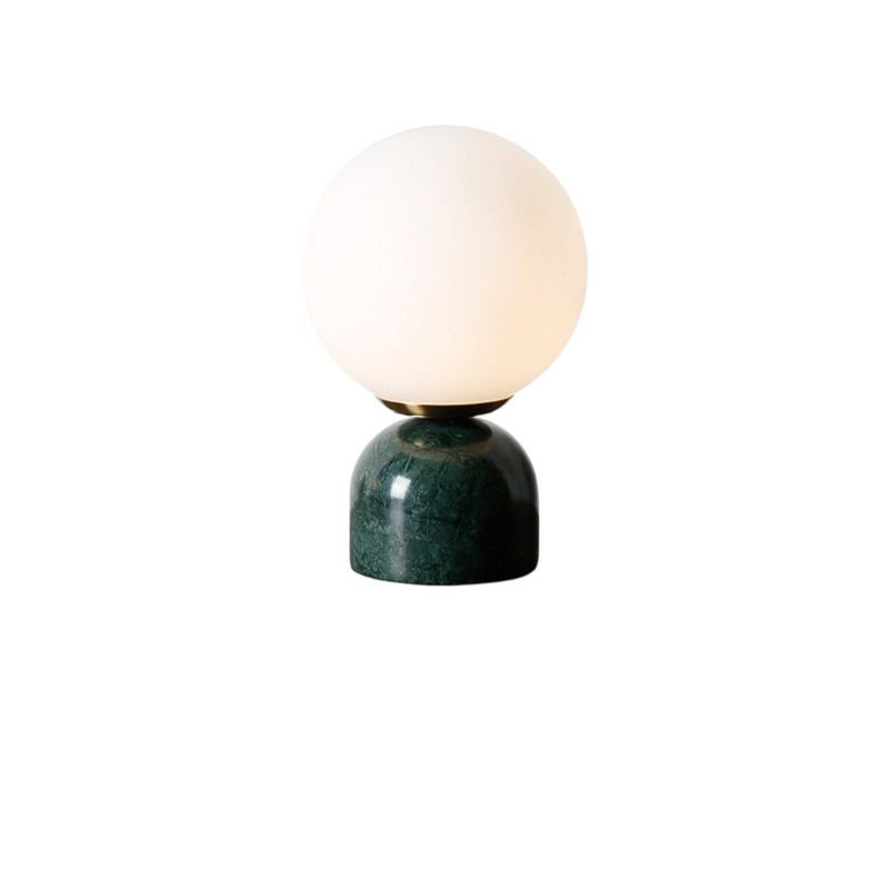 Marnor | Marble Table Lamp with Glass Shade – Scandinavian Minimalist Design
