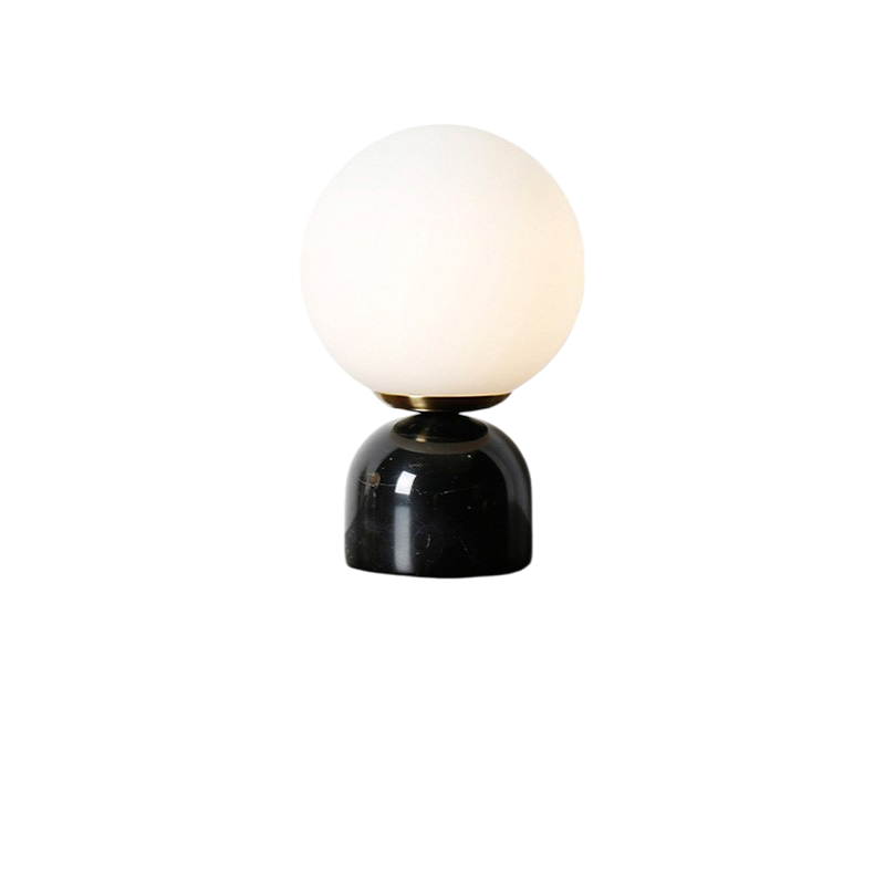 Marnor | Marble Table Lamp with Glass Shade – Scandinavian Minimalist Design
