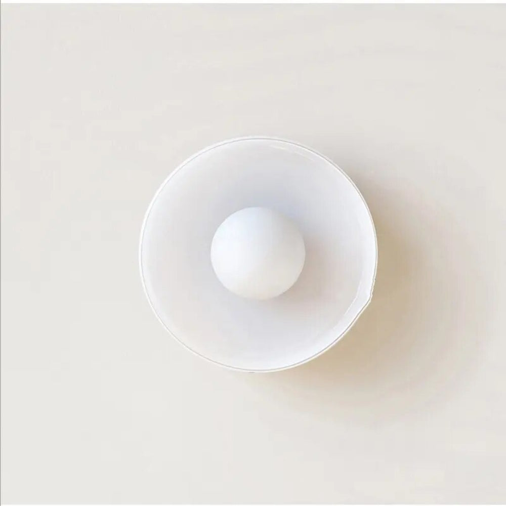 PureGlow Minimalist Glass Ceiling Light – Scandinavian Flush Mount Fixture