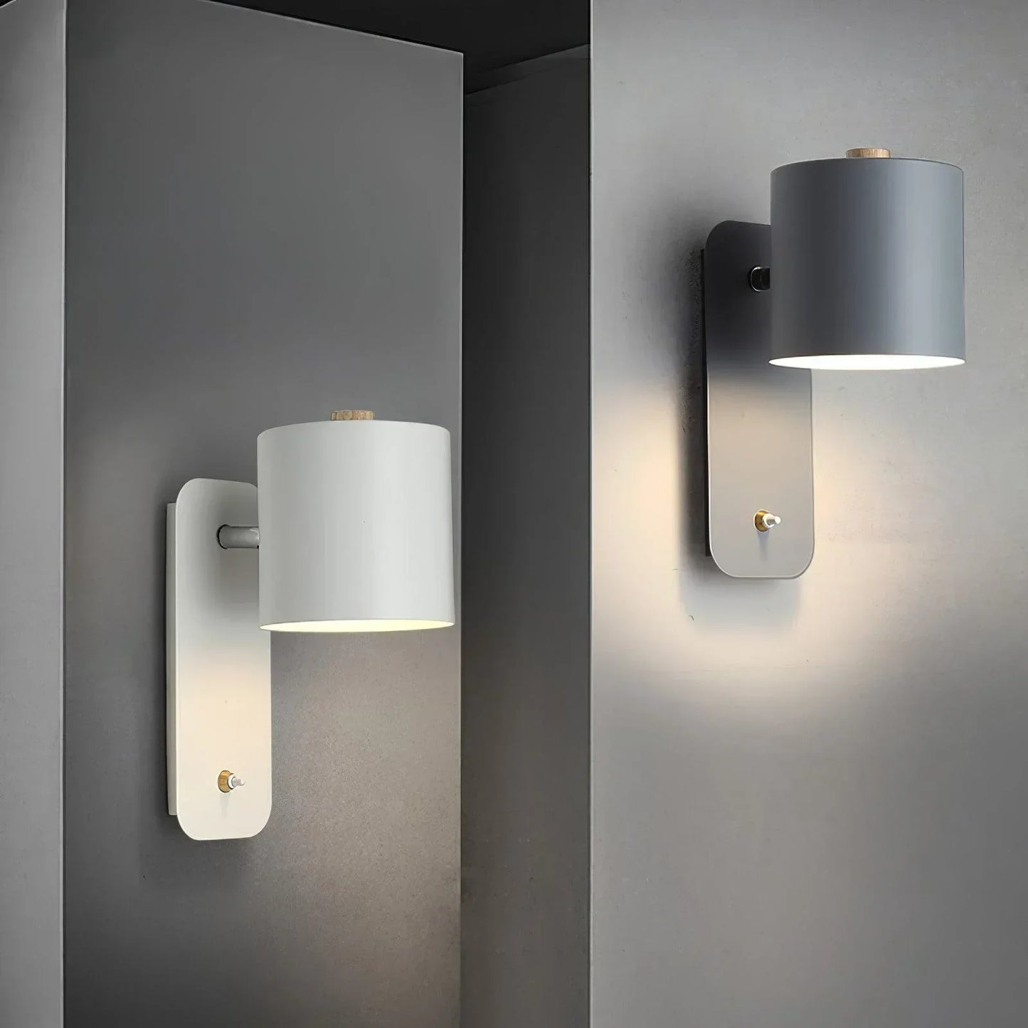 Lunara | Cylindrical Wall Lamp with Plug-In Cord
