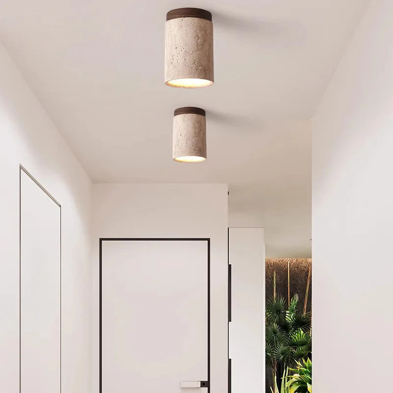 ÉclatPierre – Elegant Travertine Recessed LED Light