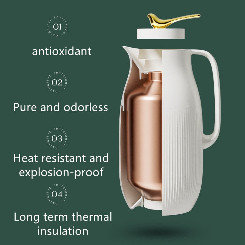 ThermoMax | Large Minimalist Insulated Stainless Steel Bottle – Double Wall Thermal Flask