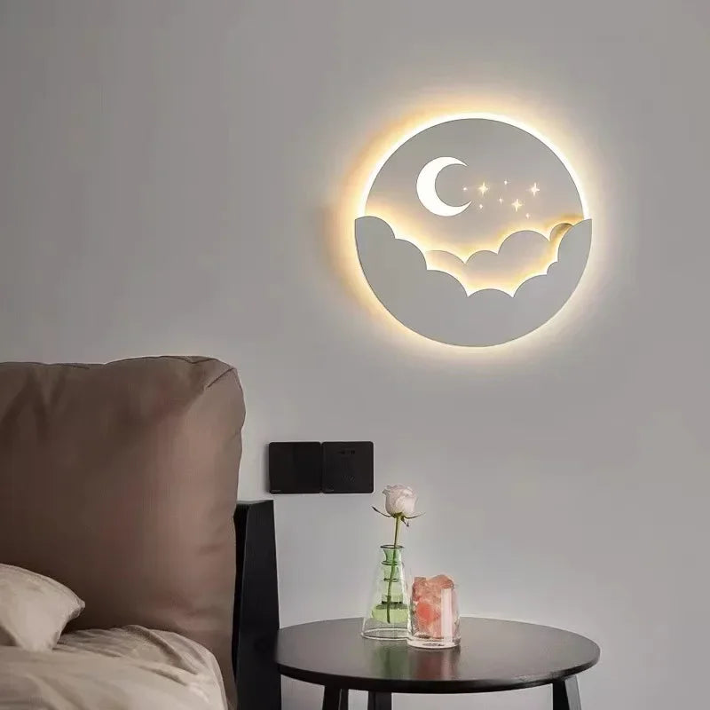 Magical LED Wall Lamp – Moon & Stars Night Light