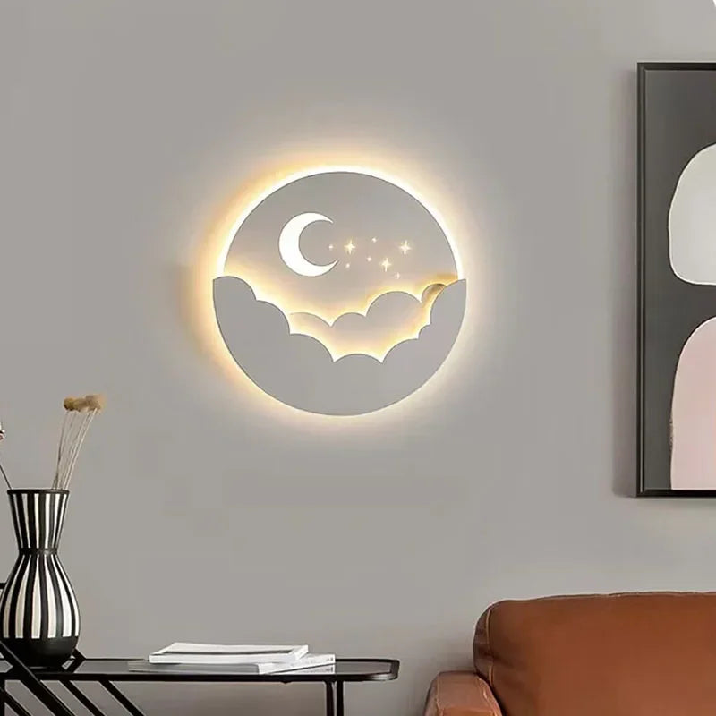 Magical LED Wall Lamp – Moon & Stars Night Light