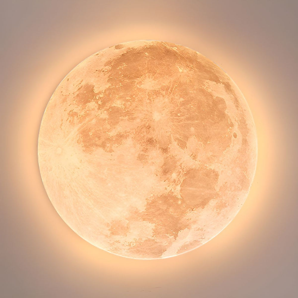 Modern Moon-Inspired LED Ceiling Light – Soft Ambient Flush Mount