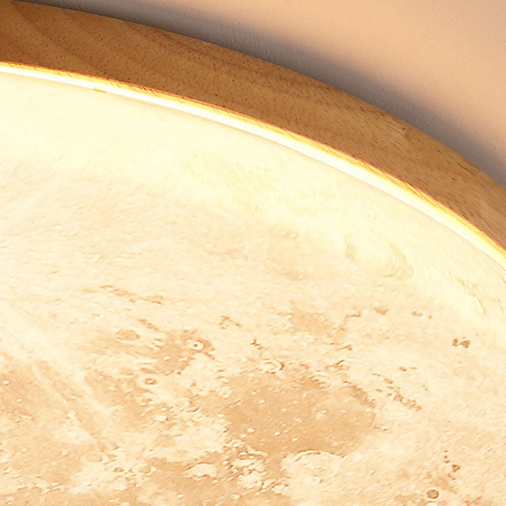 Modern Moon-Inspired LED Ceiling Light – Soft Ambient Flush Mount