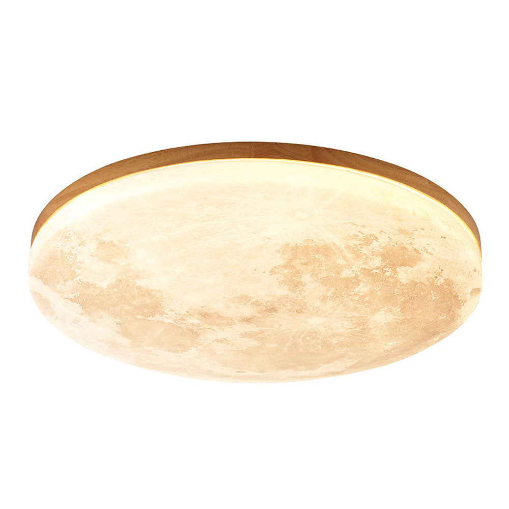Modern Moon-Inspired LED Ceiling Light – Soft Ambient Flush Mount